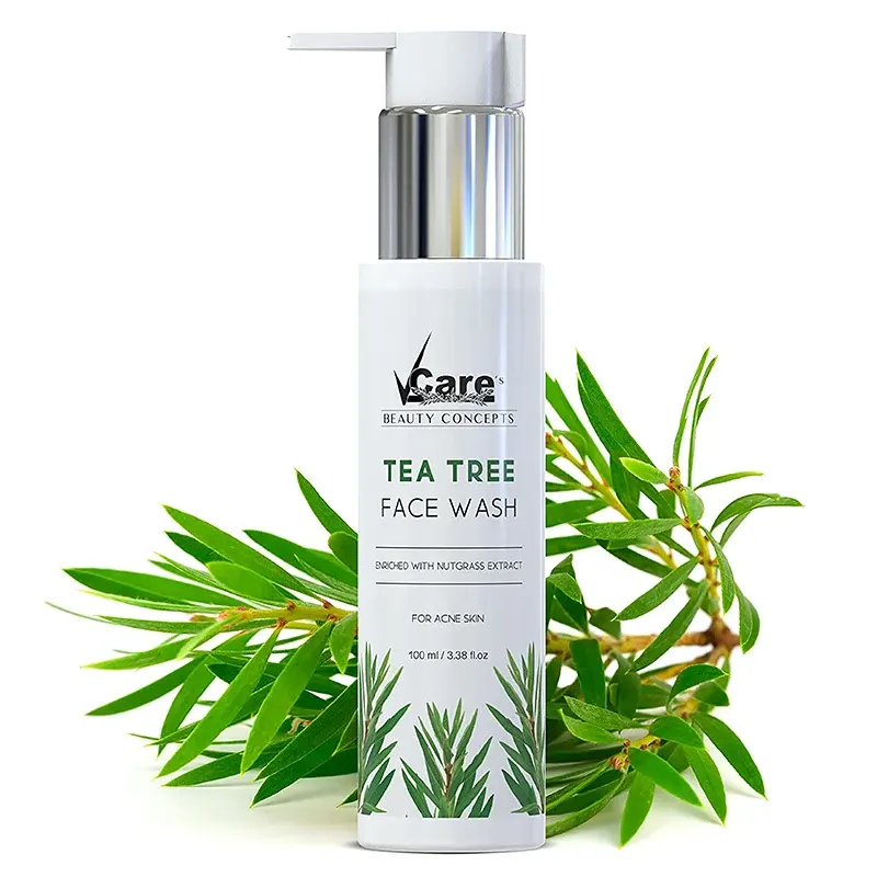Tea Tree Face wash,Tea tree face cleanser,Best face wash,cleanser for soft skin,Vcare tea tree face wash